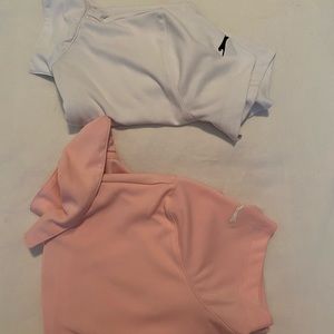Woman’s Slazenger Pink and White Polos size : S